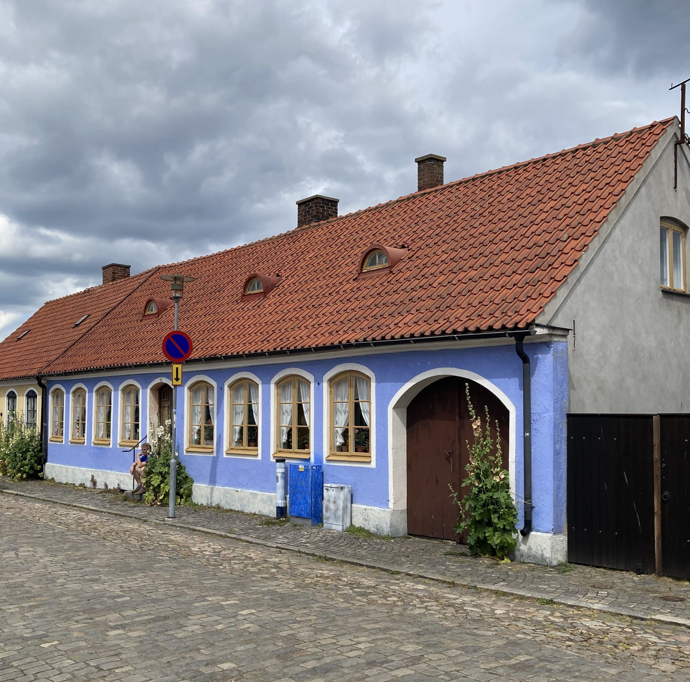 Pastellfarbenes Haus in Åhus